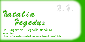 natalia hegedus business card