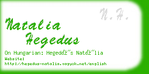 natalia hegedus business card